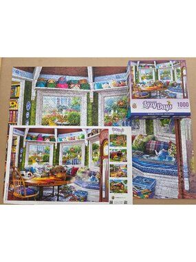 Masterpieces 1000 Piece Puzzler's Retreat Adult Jigsaw Puzzle Complete